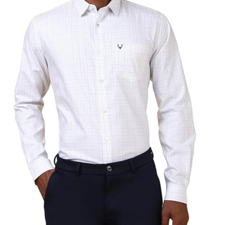 Men's Slim Fit Full Sleeve Checkered Formal Shirt