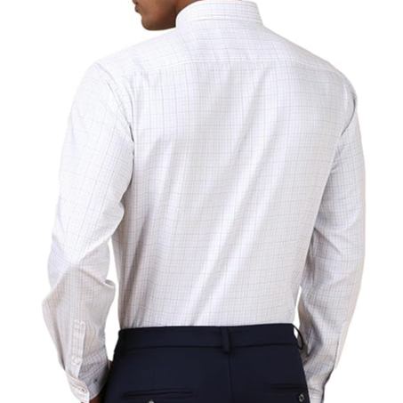 Men's Slim Fit Full Sleeve Checkered Formal Shirt