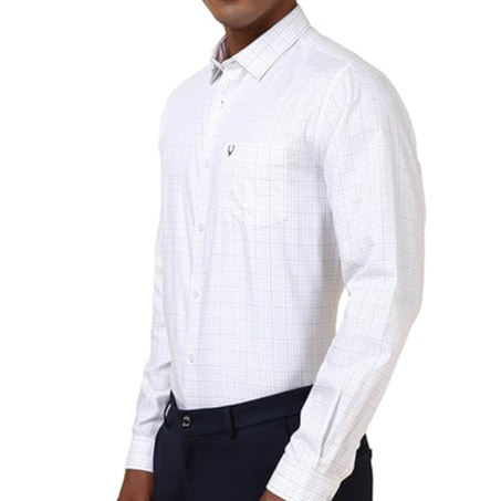 Men's Slim Fit Full Sleeve Checkered Formal Shirt