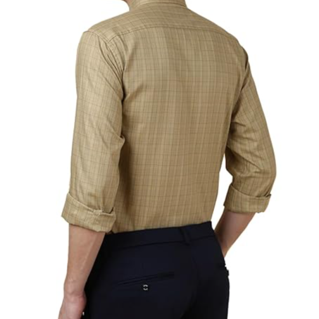 Men's Slim Fit Full Sleeve Checkered Formal Shirt