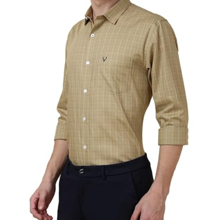 Men's Slim Fit Full Sleeve Checkered Formal Shirt