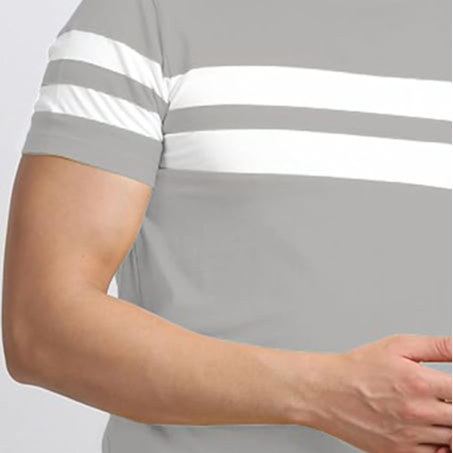T-Shirt for Mens Double Stripes on Chest