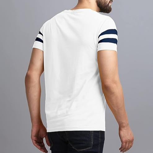 T-Shirt for Mens Double Stripes on Chest